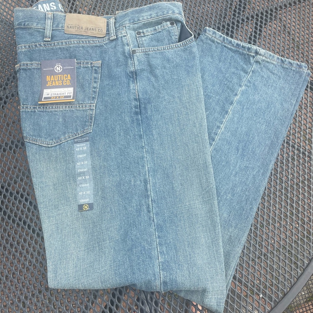 Men’s Nautica Jesns Co. Blue Jeans Straight Fit~42 x 32